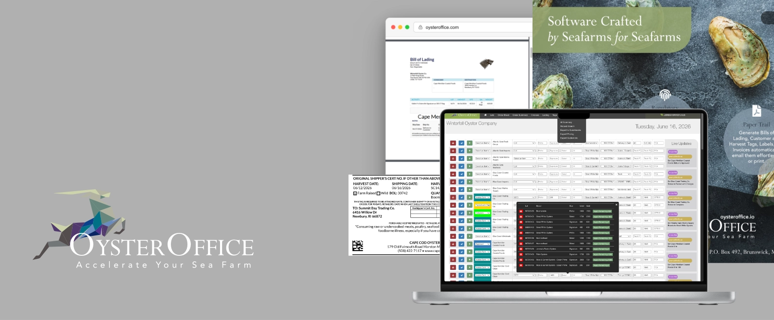 OysterOffice Custom Seafood Software
